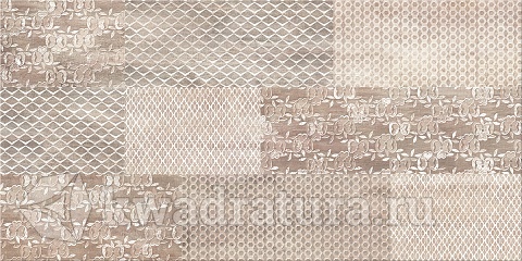 Настенная плитка AZORI Pandora Latte Ornament 505761101 31,5*63 см