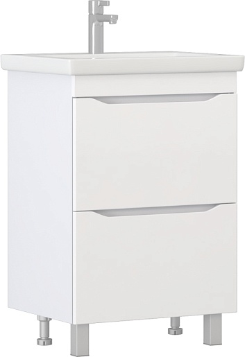 Тумба напольная Vigo Grani 60 с двумя ящиками  и умывальником Como 60