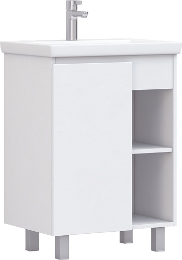 Тумба напольная Vigo Milos 80 белый с умывальником Como 80