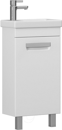 Тумба напольная Vigo Plaza 40 белая с умывальником Миранда 40