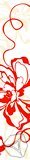 Бордюр для настенной плитки Нефрит-Керамика Монро красный 40*7,5 см