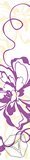Бордюр для настенной плитки Нефрит-Керамика Монро фиолетовый 40*7,5 см