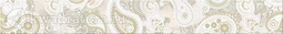Бордюр для настенной плитки AZORI Pandora Latte Crema Orient 585751001 7,5*63 см