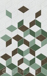 Декор для настенной плитки Gracia Ceramica Веста зел 01 25*40 см