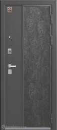 Дверь входная металлическая Центурион LUX-7 Серый шелк+серый камень/софт грей