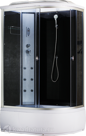 Душевая кабина AquaCubic 3106B L grey black 120*80 см