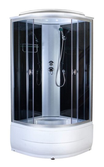 Душевая кабина AQUAPULSE 4001D grey black 80*80 см