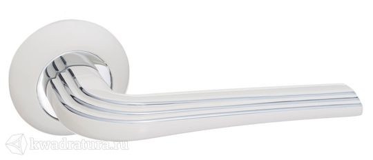 Дверная ручка Renz Терамо DH 429-08 W/CP хром белый