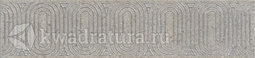 Бордюр для настенной плитки Kerama Marazzi Безана серый обрезной OPB20612137R 5,5*25 см