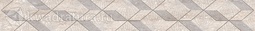 Бордюр для настенной плитки AZORI Ascoli Grey Diamond 587131002 7,5*63 см