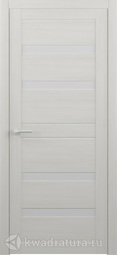 Межкомнатная дверь ALBERO Мегаполис Дрезден кипарис белый, стекло белое