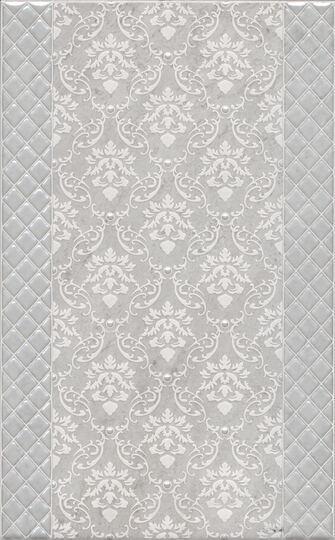 Декор для настенной плитки Kerama marazzi Мотиво AZ\A053\6424 серый светлый глянцевый 25*40 см