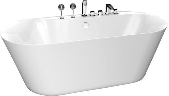 Акриловая ванна BelBagno BB14 180x85 см, отдельностоящая, овальная