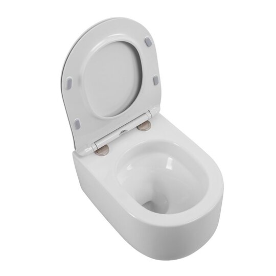 Унитаз подвесной BelBagno Soft BB084CH-TOR безободковый, крышка BB2111SC с микролифтом