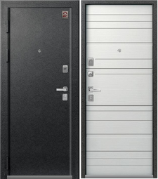 Дверь входная металлическая Центурион LUX-10 Серый муар - Ясень скандинавский