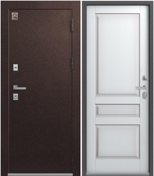 Дверь входная металлическая Центурион Т-2/1 Шоколадный муар - Кашемир белый