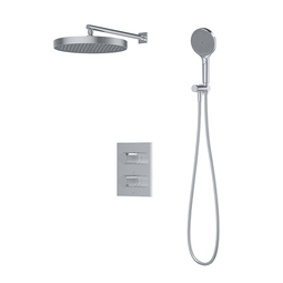 Встраиваемая душевая система Iddis Duna с тропическим и ручным душем, с термостатом, глянцевый хром, DUNSB0Ti67