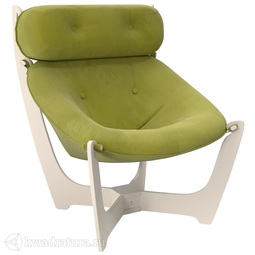 Кресло для отдыха МекКо Неаполь Модель 8 (Дуб шампань-эмаль/Ткань Зеленый Verona Apple Green)
