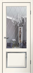 Межкомнатная дверь Сибирь Профиль Estetic E03 ваниль зеркало