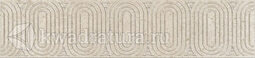 Бордюр для настенной плитки Kerama Marazzi Безана бежевый обрезной OPC20612138R 5,5*25 см