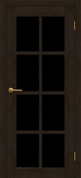 Межкомнатная дверь Матадор Гранада ДО1ч палисандр, стекло черный