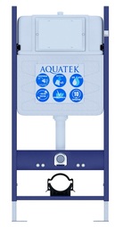 Система инсталляции для подвесного унитаза Aquatek ECO Standart 1130*500*100+звукоиз.проклад (без верхней планки)
