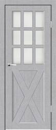 Межкомнатная дверь Synergy Калифорния Лен серый, стекло сатин