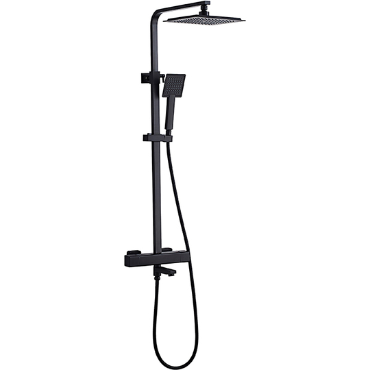 Душевой гарнитур LEDEME с тропическим душем, черный L2424B