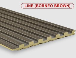 Бамбуковая панель Line borneo Brown 140*2800*8