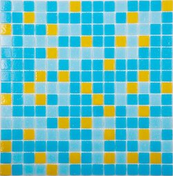 Мозаика MIX10 жёлто-голубой (бумага) 32,7*32,7 см