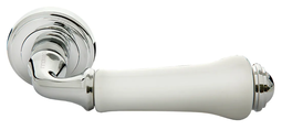 Дверная ручка Morelli UMBERTO MH-41-CLASSIC PC/W хром/белый