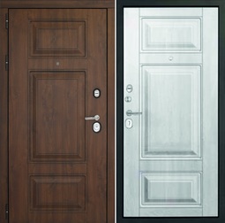 Дверь входная металлическая Дверной Континент Порта Тёмный орех - Альберо браш