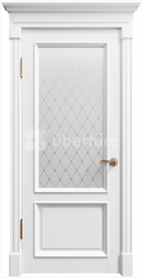 Дверь межкомнатная Uberture Rimini ПДО 80002 Серена белый - наливной витраж