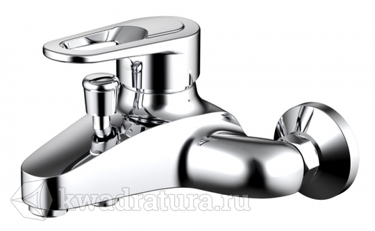 Смеситель для ванны с коротким изливом BRAVAT LOOP F6124182CP-01-RUS