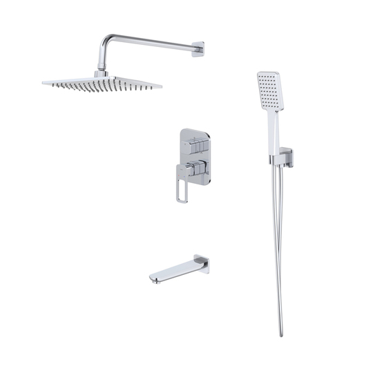 Встраиваемая душевая система Iddis Slide с тропическим душем, ручным душем и изливом, хром глянцевый, SLISB03i68