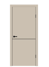 Межкомнатная дверь Velldoris (Веллдорис) TECHNO BLACK H1 ПГ Кварцит замок M1895 BL (черный), чёрная алюминиевая кромка с 4х сторон