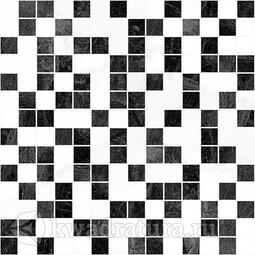 Мозаика для настенной плитки Laparet Crystal чёрный + белый 30*30 см