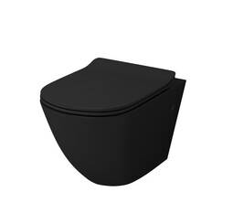 Унитаз подвесной GROSSMAN GR-4411 black S сиденье дюропласт, микролифт, быстросъём, 560*370*380 мм, чёрный глянцевый