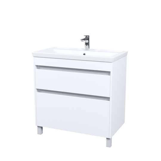 Тумба с умывальником напольная 80 см, белая Zodiac, IDDIS, ZDX80WFi95K