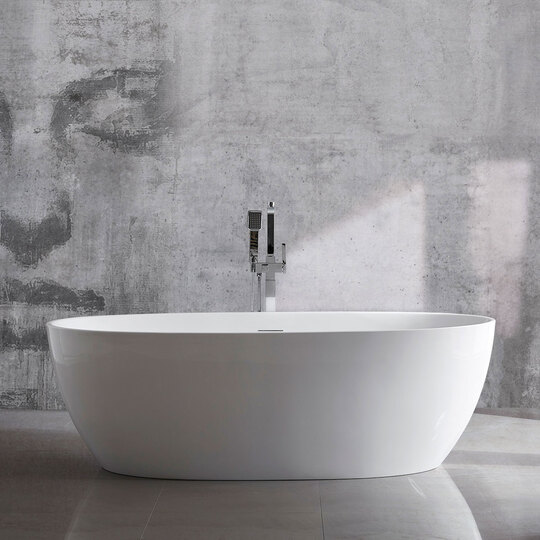 Акриловая ванна Vincea VBT-405-1860, 186*89 см, цвет белый, слив-перелив в комплекте