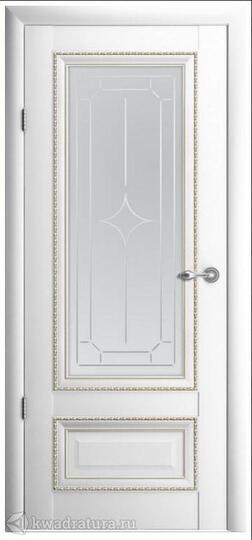 Межкомнатная дверь ALBERO Vinyl Версаль 1 Белый, стекло Галерея