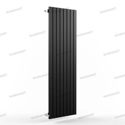 Трубчатый вертикальный радиатор WARMMET Flat 60 V 8 секций, высота 750, ширина 550 черный