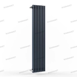 Трубчатый вертикальный радиатор WARMMET Luxe 60 V 8 секций, высота 750, ширина 380 синий