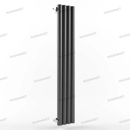 Трубчатый вертикальный радиатор WARMMET Power 76 V 4 секций, высота 750, ширина 316 темно-серый