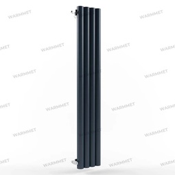 Трубчатый вертикальный радиатор WARMMET Power 76 V 4 секций, высота 750, ширина 316 синий