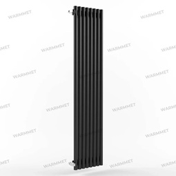 Трубчатый вертикальный радиатор WARMMET Round V 8 секций, высота 750, ширина 392 черный