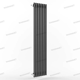 Трубчатый вертикальный радиатор WARMMET Round V 8 секций, высота 750, ширина 392 темно-серый