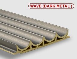 Бамбуковая панель Wave dark metal 100*2800*15