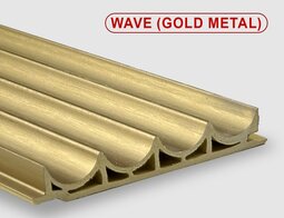 Бамбуковая панель Wave gold metal 100*2800*15
